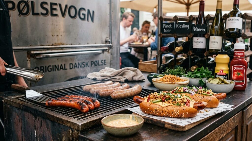 Close-up professional food photography of artisanal Danish s